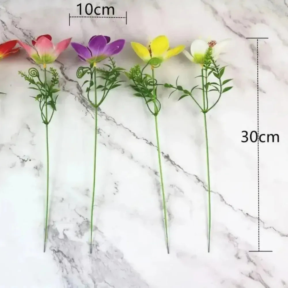 8Pcs d'Orchidées Artificielles