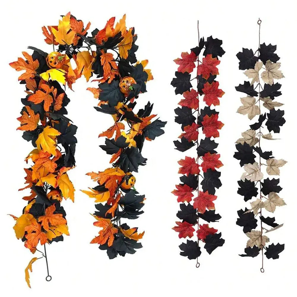 Lot de 3 Guirlandes de Feuilles d'Erable