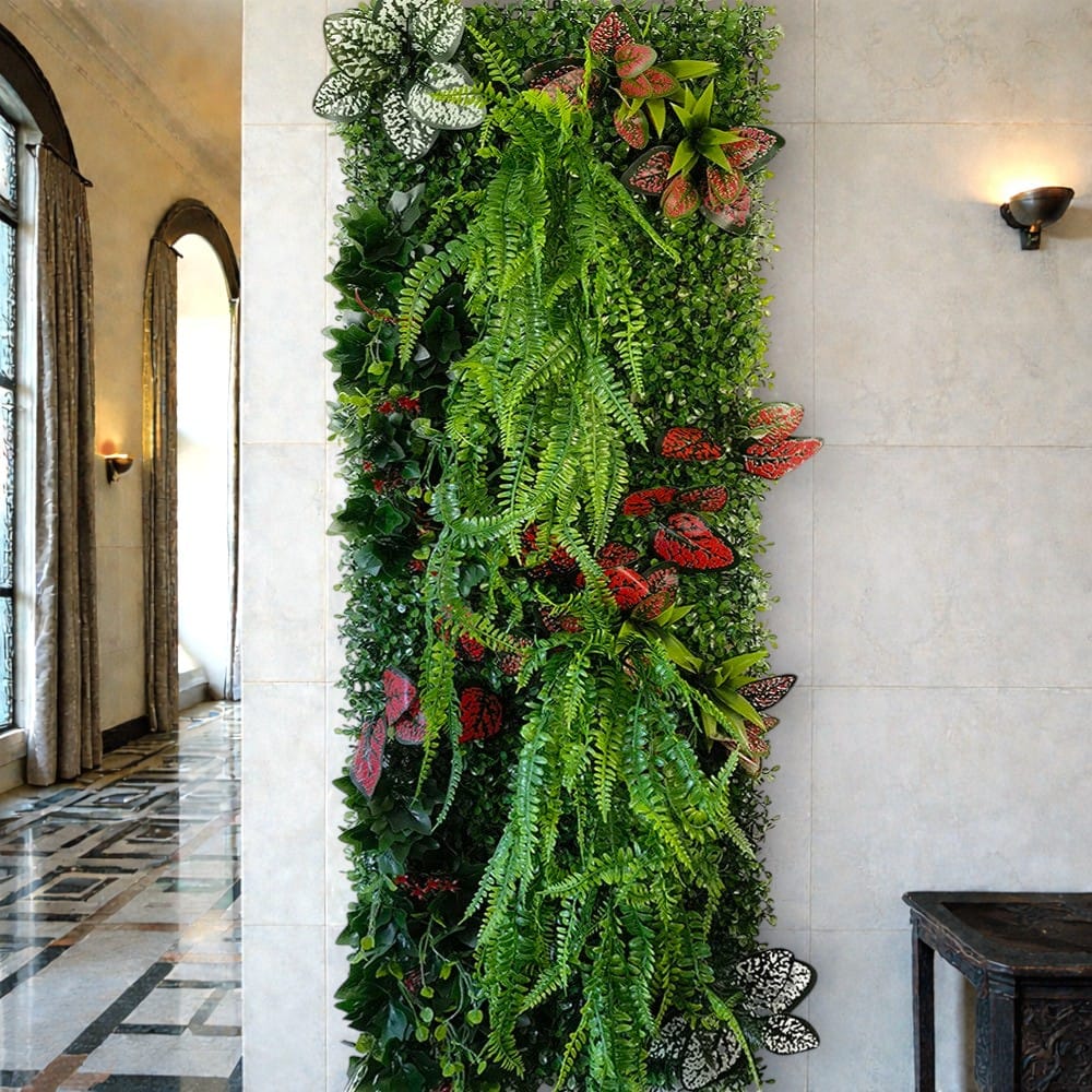 Mur de Verdure Artificielle - Baie Rouge