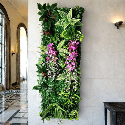 Mur de Verdure Artificielle - Grandes Feuilles