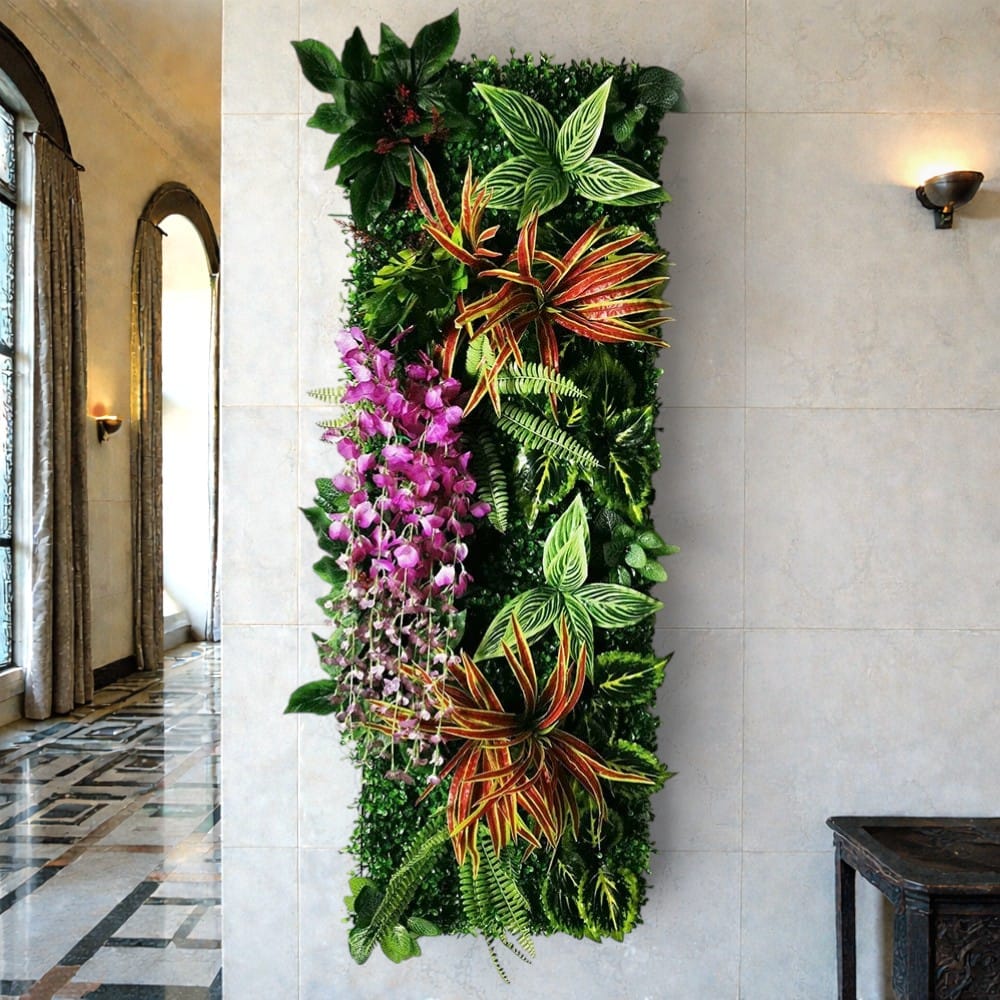 Mur Végétal Artificiel avec Roses