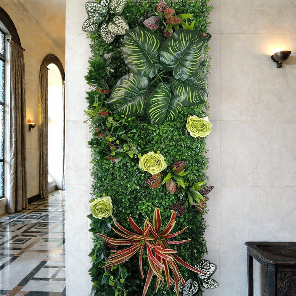 Mur de Verdure Artificielle - Papillon