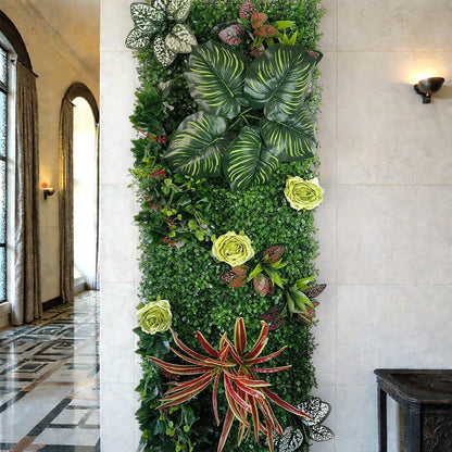 Mur de Verdure Artificielle - Baie et Fleur