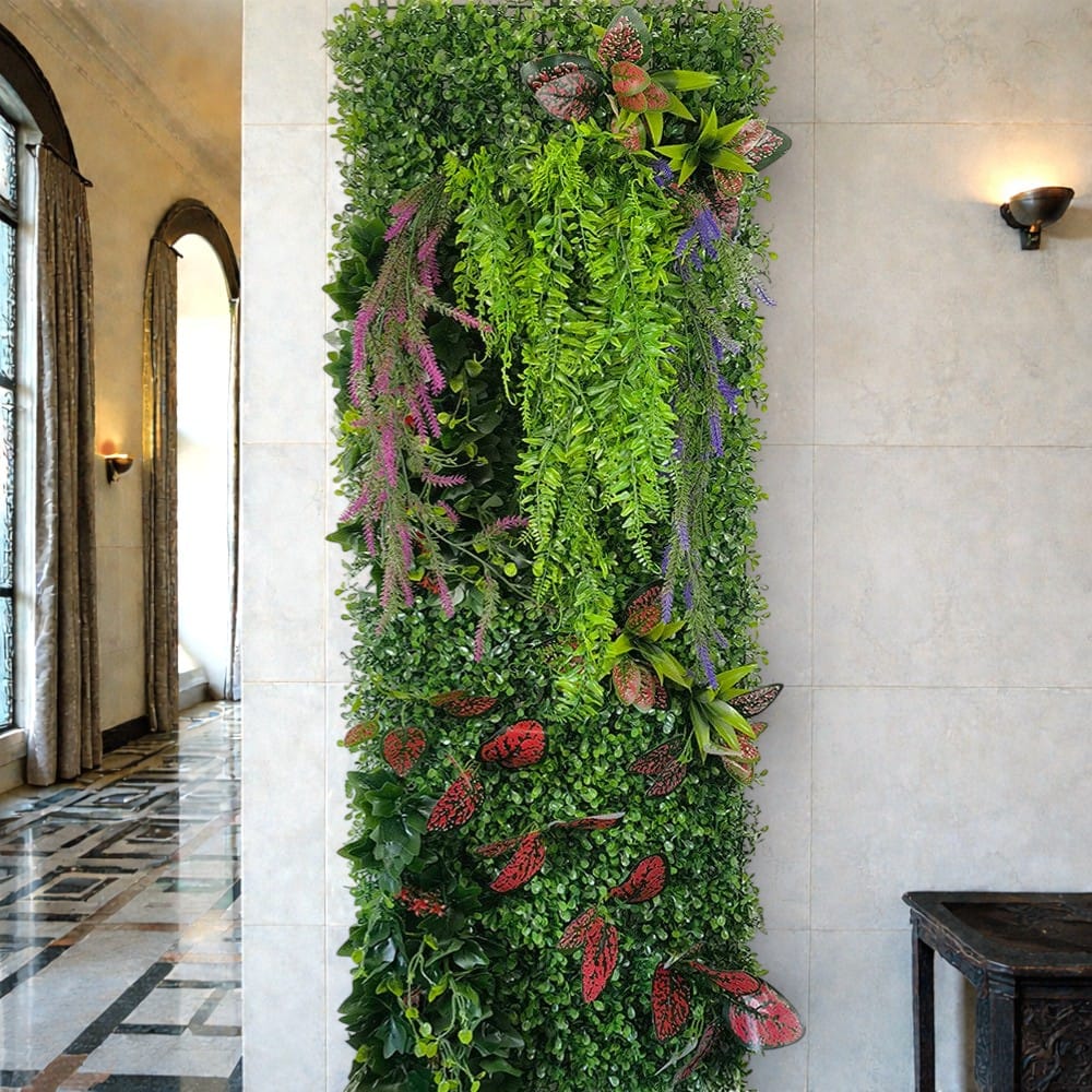 Mur de Verdure Artificielle - Violet