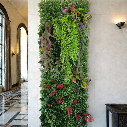 Mur de Verdure Artificielle - Violet