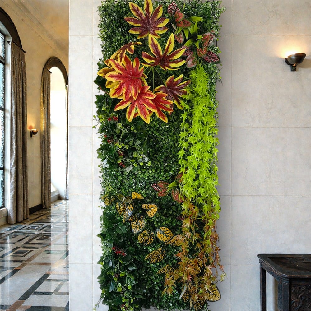 Mur de Verdure Artificielle - Feuille Verte