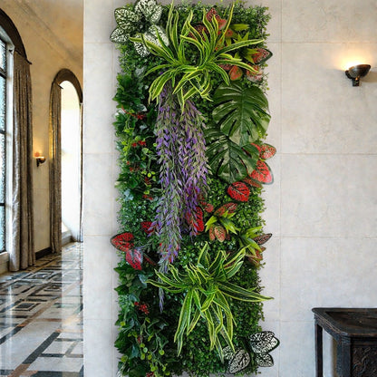 Mur de Verdure Artificielle - Fleurs