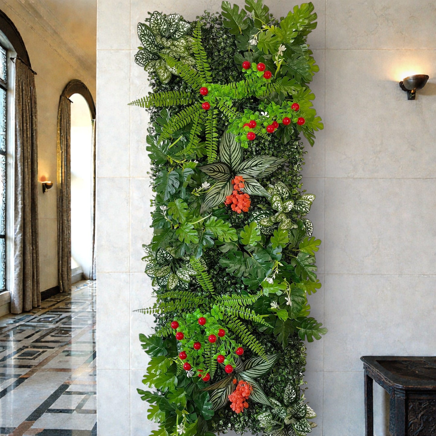 Mur de Verdure Artificielle - Violet